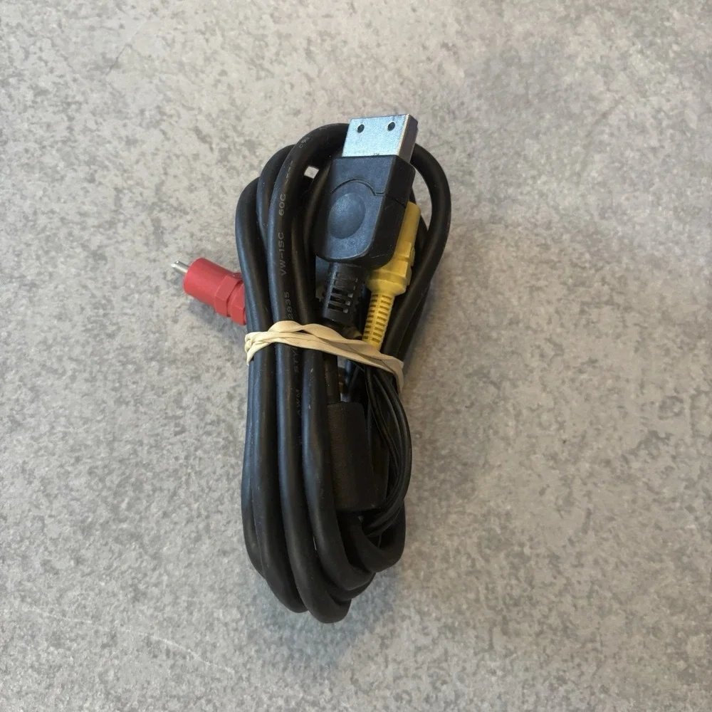 Sony PlayStation Ps1 Ps2 Ps3 - Black AV Cables OEM
